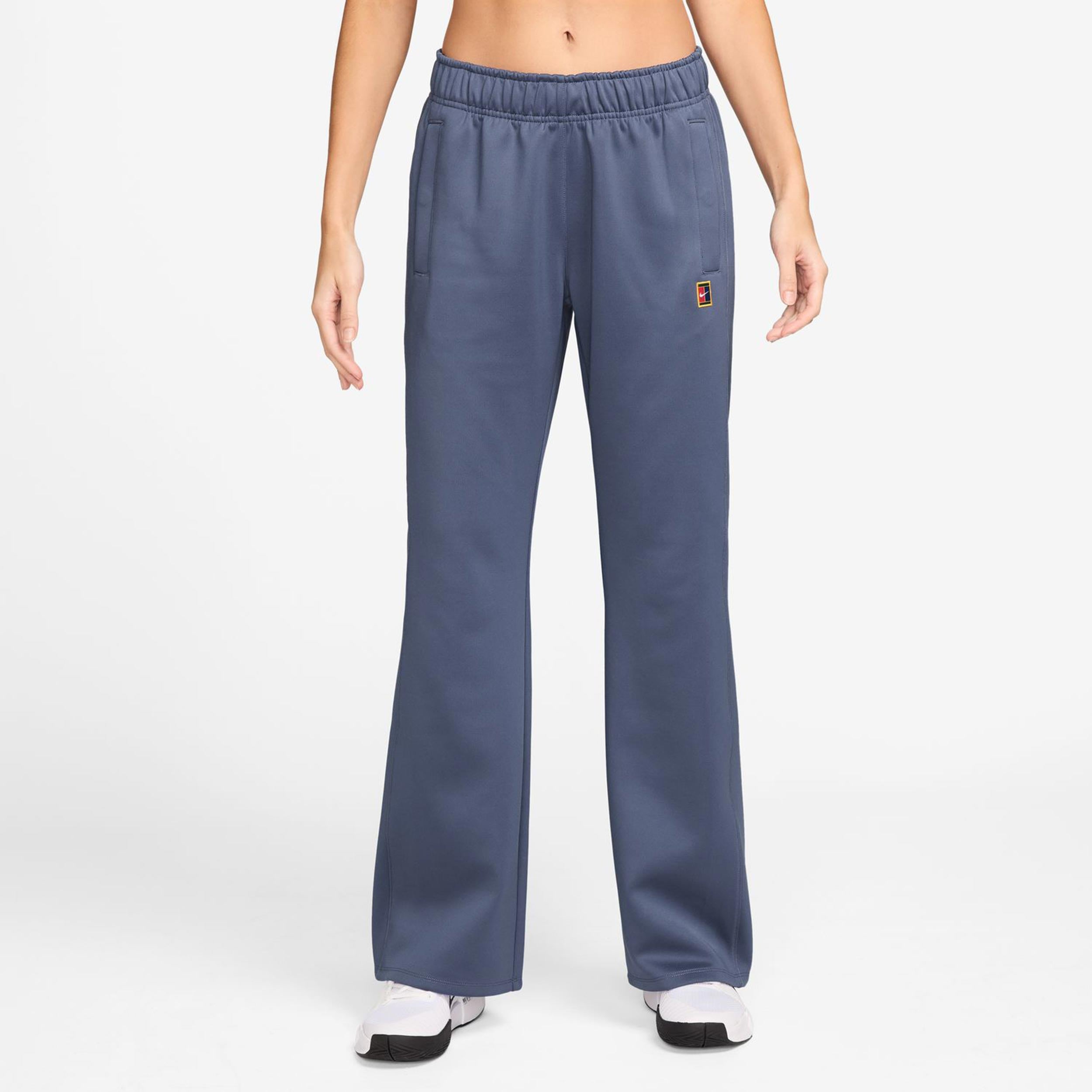 Nike Court Mid Rise Polyknit Heritage Trainingshose Damen-Blaugrau